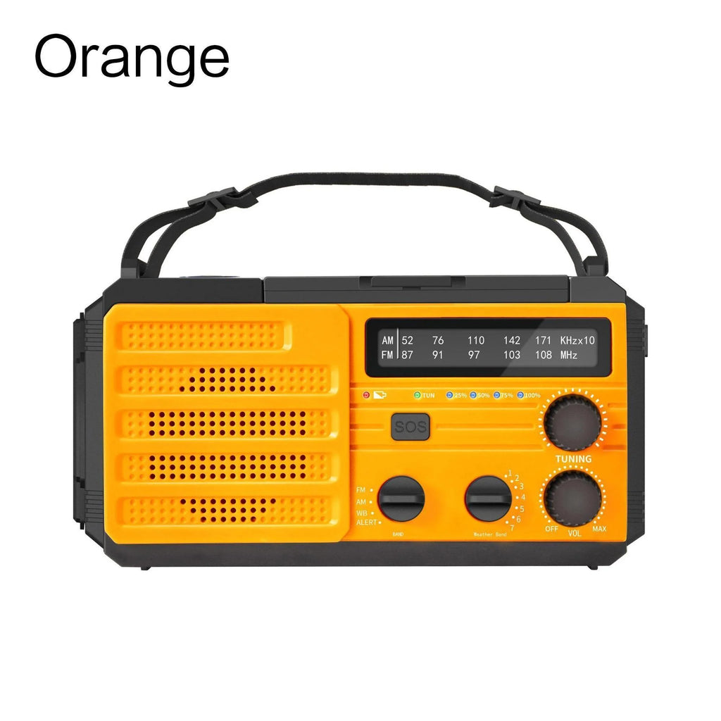 Radio de Emergencia Multifuncional - Luz, Radio y Cargador USB
